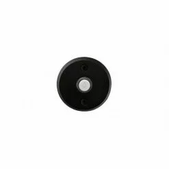 Emtek 2422FB Doorbell Button # 2 Rose, Flat Black Finish
