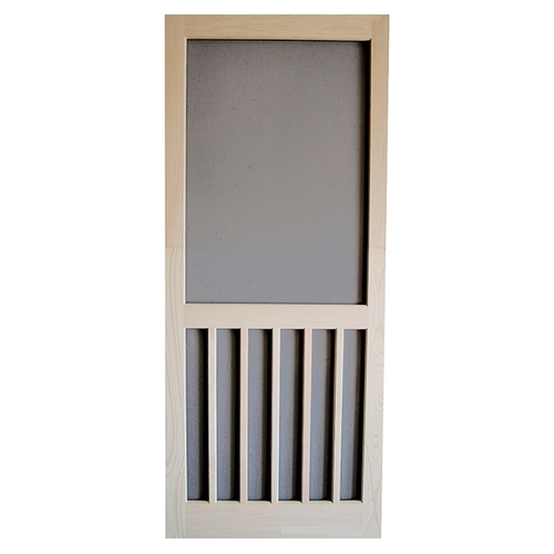 Screen Tight W5BAR32 Screen Door, 32 In W, 80 In H, Natural Light Brown