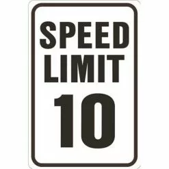 Hy-Ko Products Co HY-KO PRODUCTS HW-10HDR 12 In. X 18 In. Speed Limit 10 MPH Heavy-Duty Reflective Sign