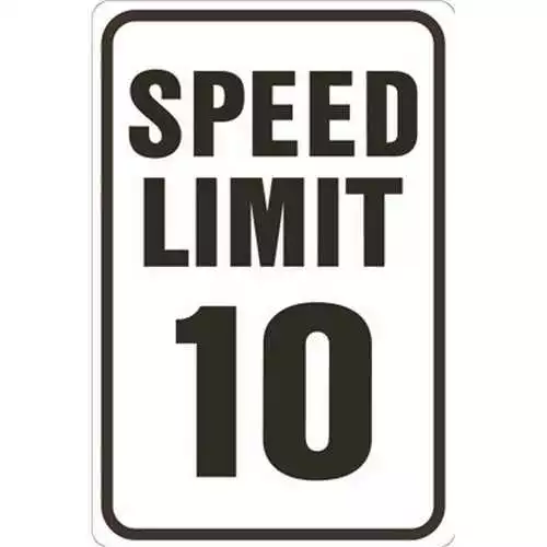 Hy-Ko Products Co HY-KO PRODUCTS HW-10HDR 12 In. X 18 In. Speed Limit 10 MPH Heavy-Duty Reflective Sign