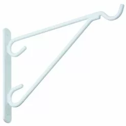 National Hardware N274654 V2652 12" Plant Brackets / Sign Holder White Vinyl Coated Finish