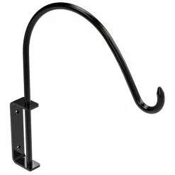 NATIONAL MFG SALES CO National Hardware N275-502 Curved Plant Hanging Bracket, 11-15/16 In L, 12-13/16 In H, Steel, Black