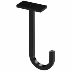 NATIONAL MFG SALES CO National Hardware N275-510 Long Hook, 5 In H, Steel, Black, Ceiling, Screw Mounting