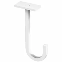 NATIONAL MFG SALES CO National Hardware N275-512 Long Hook, 5 In H, Steel, White, Ceiling, Screw Mounting