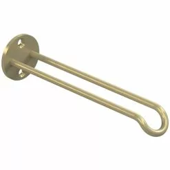 NATIONAL MFG SALES CO National Hardware N275-521 Plant Hanger Wall Base, 7 In L, 1-25/32 In H, Steel, Brushed Gold, Screw, Wall Mounting
