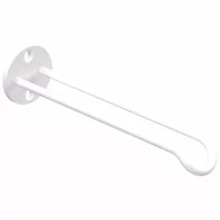 NATIONAL MFG SALES CO National Hardware N275-522 Plant Hanger Wall Base, 7 In L, 1-25/32 In H, Steel, White, Screw, Wall Mounting