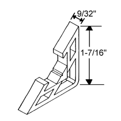 Brixwell 900-10679b 9/32in Screen Corner Black