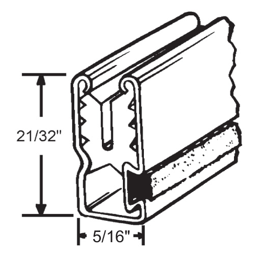 Brixwell 90-496W-8 C Sash 8ft Lengths White 20 Lengths Per Carton