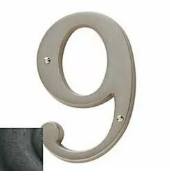 Baldwin 90679402 4-3/4" Carded House Number # 9 Distressed Oil Rubbed Bronze Finish