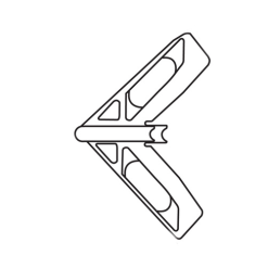 Brixwell 90-865tn Screen Corner Plastic Tan 3/4in X 7/16in