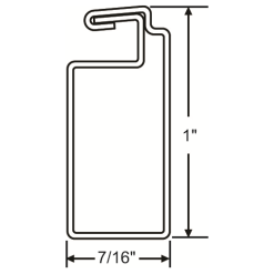 Brixwell 90H-505w Tube 8 Ft Screen Frame White 14pcs .020 Gauge 7/16in X 1in