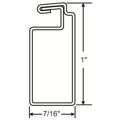 Brixwell 90H-505w Tube 8 Ft Screen Frame White 14pcs .020 Gauge 7/16in X 1in