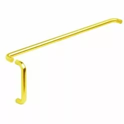 Ives Commercial 9103EZHD-33-0 US3 33" Push Bar And 10" Pull Combo, 1" Round And 2-1/2" Projection Bright Brass Finish