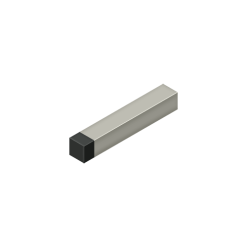 Deltana BDSS40U15 4" Length Modern Square Baseboard Bumper Brushed Nickel