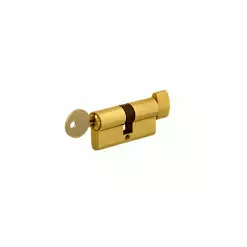 CR Laurence CRL EC3BR Polished Brass Keyed Cylinder Lock With Thumbturn