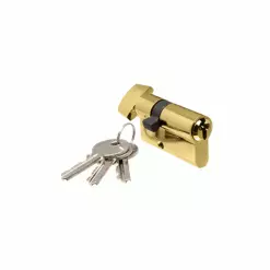 CR Laurence CRL EC4BR Polished Brass Keyed Cylinder Lock With Thumbturn