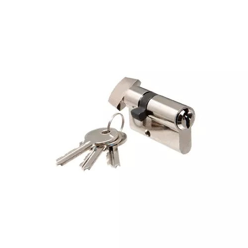 CR Laurence CRL EC4PS Polished Stainless Keyed Cylinder Lock With Thumbturn