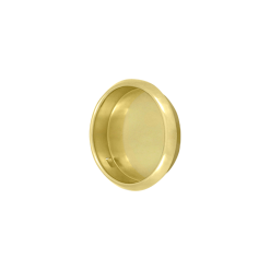 Deltana FP221RU3 1/4" Depth Round Flush Door Pull Polished Brass