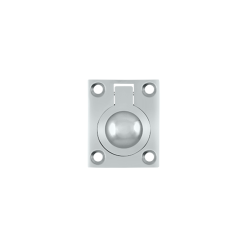 Deltana FRP175U26 1-3/4" Height X 1-3/8" Width Flush Mount Square Ring Pulls Polished Chrome