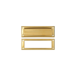 Deltana MS626CR003 8-7/8" Length X 2-7/8" Height Door Mail Slot With Interior Frame Lifetime Polished Brass
