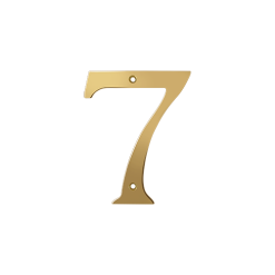 Deltana RN6-7 6" Height Residential House Number Number 7 Lifetime Polished Brass