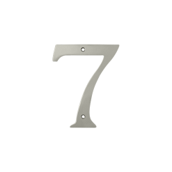 Deltana RN6-7U15 6" Height Residential House Number Number 7 Satin Nickel